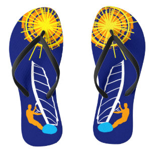 Sunshine and surfing one-of-a-kind flip flops