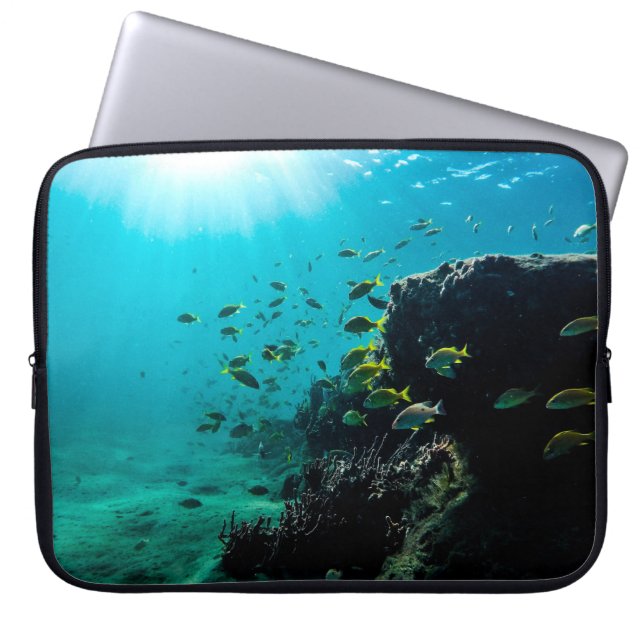 Sunshine and Tropical Fish Laptop Sleeve (Front)