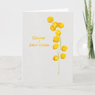Sunshine and Warm Wishes Yellow Billy Buttons Card