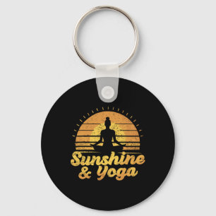 Sunshine And Yoga Shirt For Yoga Practicioner Summ Keychain