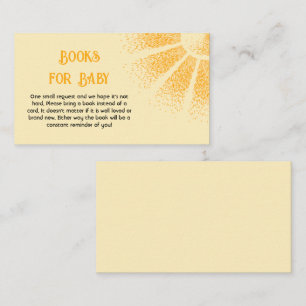 Sunshine Baby Shower Book Request Enclosure Card