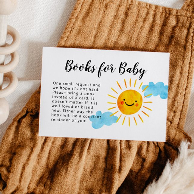 Sunshine Baby Shower Book Request  Enclosure Card (Creator Uploaded)