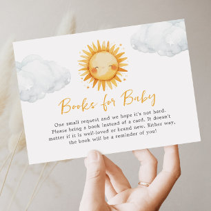 Sunshine Baby Shower Book Request Enclosure Card