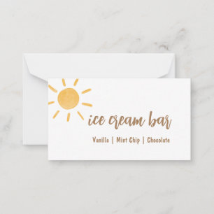 Sunshine Baby Shower Buffet Card