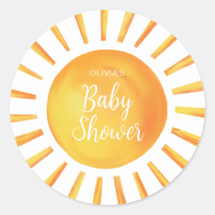 Sunshine Baby Shower Classic Round Sticker