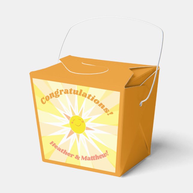 Sunshine Baby Shower Favor Box (Front Side)