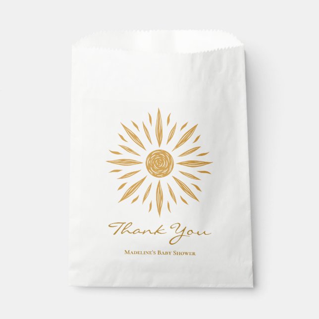 Sunshine Baby Shower Favour Bags (Front)