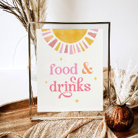 Sunshine Baby Shower Food & Drinks Sign