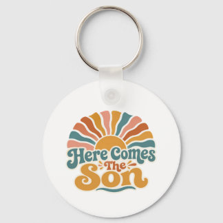 Sunshine Baby Shower Here Come The Son Keychain