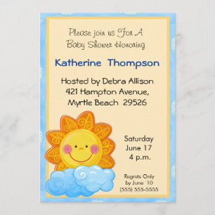 Sunshine  Baby  Shower Invitation