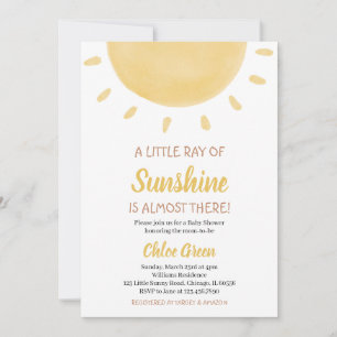 Sunshine Baby Shower Invitation