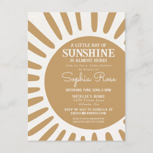 Sunshine baby shower invitation soleil
