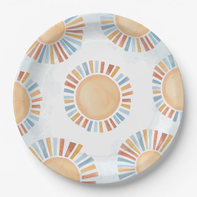 Sunshine Baby Shower Paper Plate (Front)