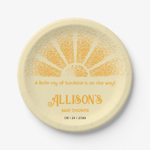 Sunshine Baby Shower Paper Plate