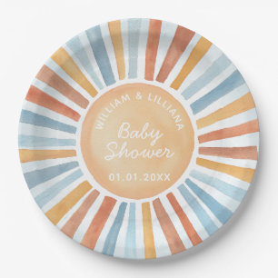 Sunshine Baby Shower Paper Plate