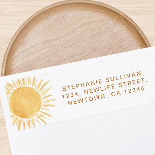 Sunshine Baby Shower Return Address