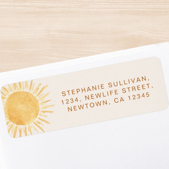 Sunshine Baby Shower Return Address (Creator Uploaded)
