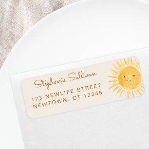 Sunshine Baby Shower Return Address