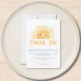 Sunshine Baby Shower  Thank You Card