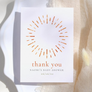 Sunshine Baby Shower Thank You Favour Enclosure Card