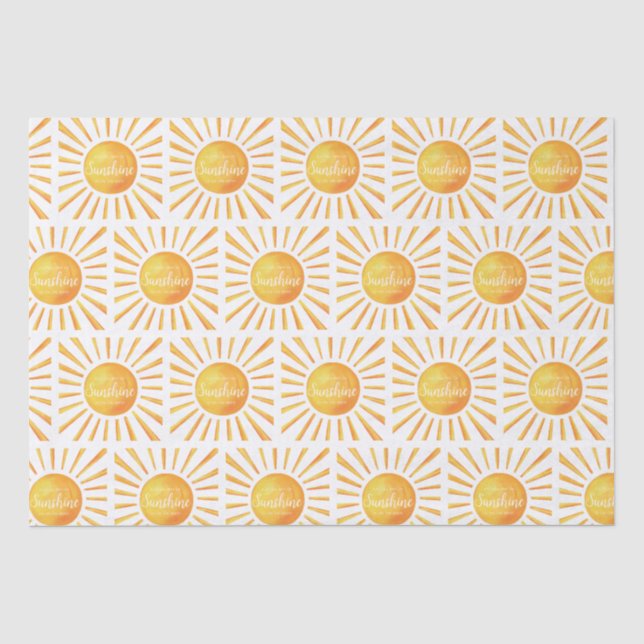 Sunshine Baby Shower Tissue Paper (Front)