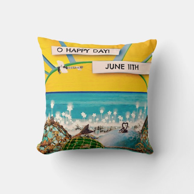SUNSHINE BANNER THROW PILLOW (Front)