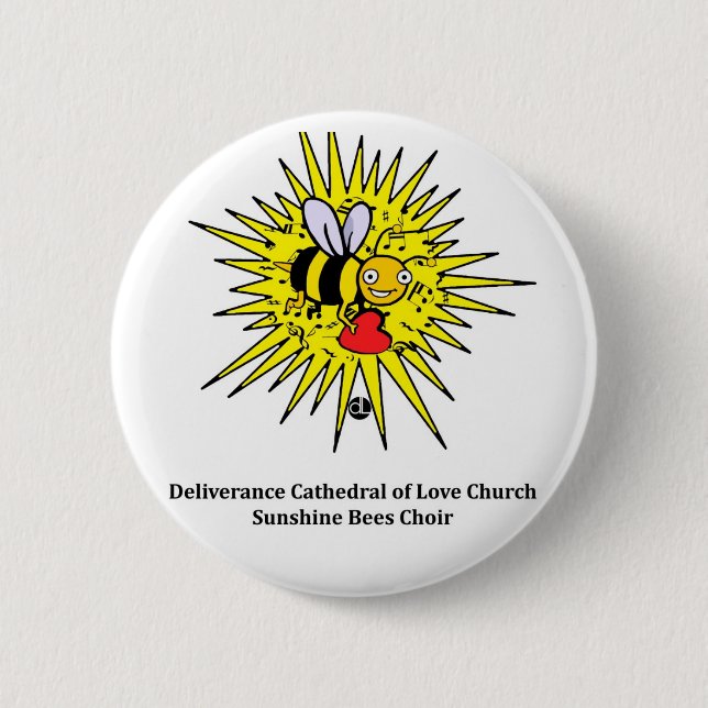 Sunshine Bees: Children's Choir 2 Inch Round Button (Front)