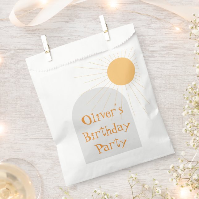 Sunshine Birthday Party Favour Bag (Clipped)