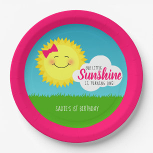 Sunshine Birthday Party Paper Plate