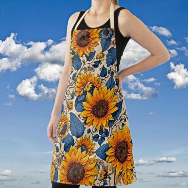 Sunshine Bloom Sunflower Apron for Cooking Lovers (Creator Uploaded)