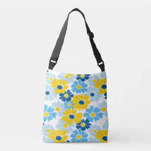 Sunshine Blue Sky Blooming Daisy Crossbody Bag