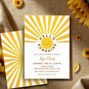Sunshine Boho Baby Shower Invitation