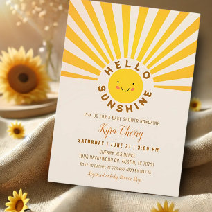Sunshine Boho Baby Shower Invitation