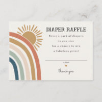 sunshine boho diaper insertion invitation