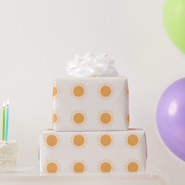 Sunshine Boho Yellow  Envelope Liner Wrapping Paper (Party Gifts)