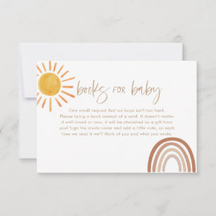 Sunshine Books for Baby Card   Book Request Insert