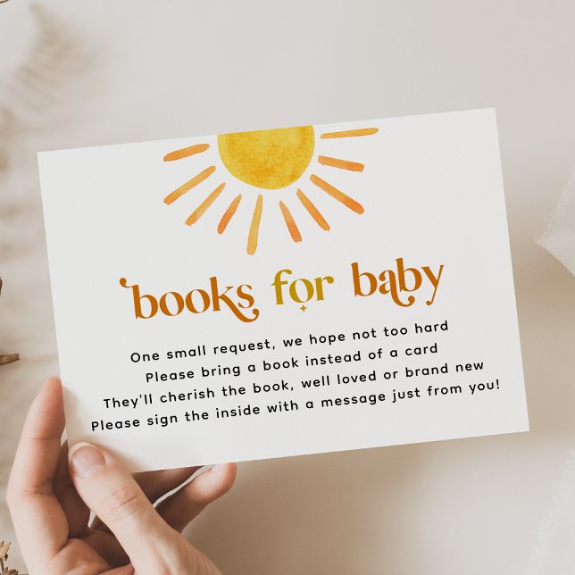 Sunshine Books for Baby Shower Insert Card (Creator Uploaded)