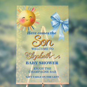 Sunshine Boy Baby Shower Acrylic Sign