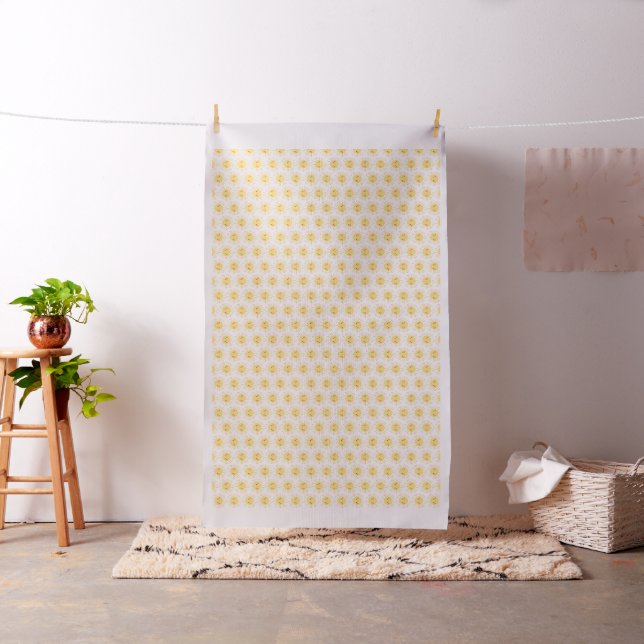 Sunshine bright fun cute yellow cheerful fabric (In Situ)