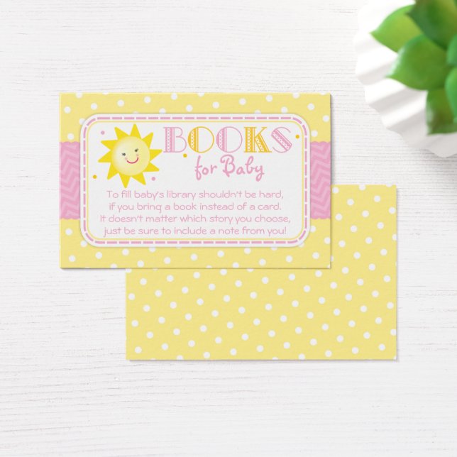 Sunshine Bring a Book Request Baby Girl Shower (Desk)