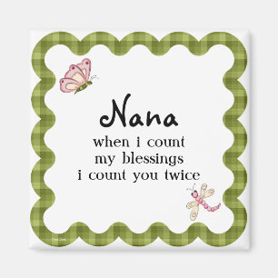 Sunshine Butterfly Grandma Nana Blessings Gift Magnet
