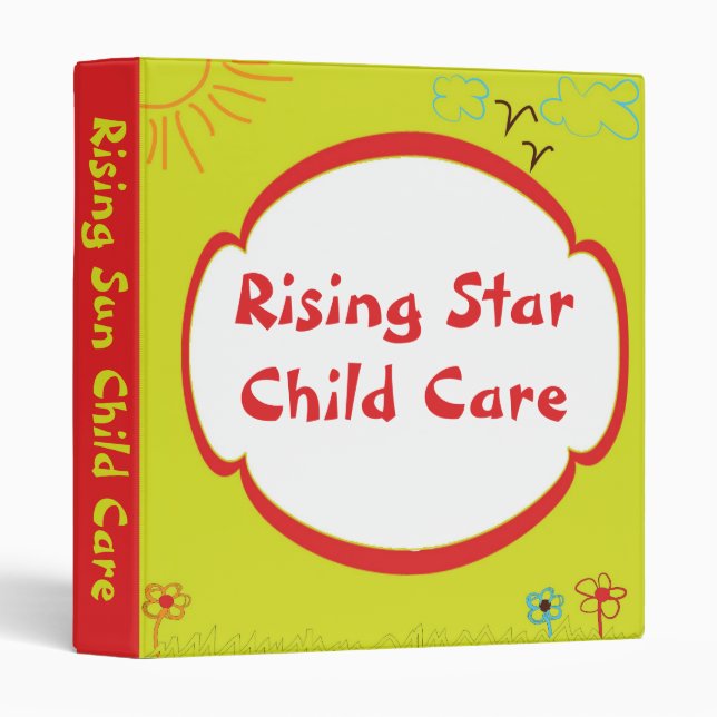 Sunshine Child Care Binder (Front/Spine)
