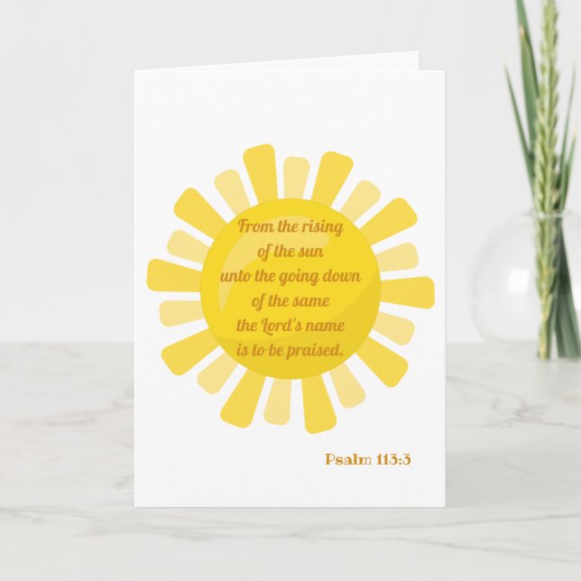 Sunshine Christian Theme Card (Front)