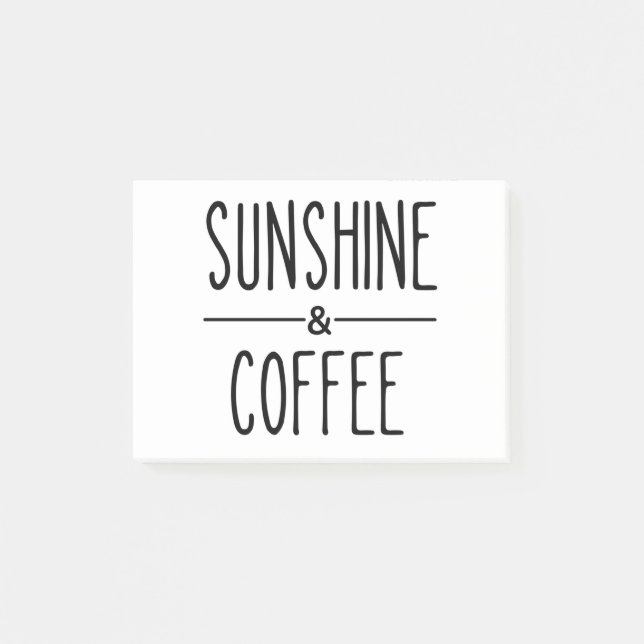 Sunshine & Coffee Post-it Notes (Front)