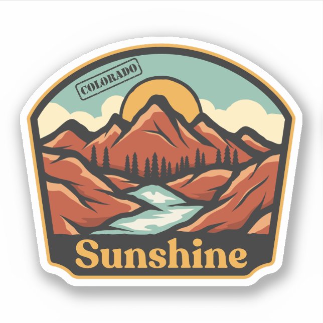 Sunshine, Colorado Sticker (Front)