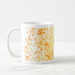 Sunshine Confetti Abstract Art Mug Yellow & Orange