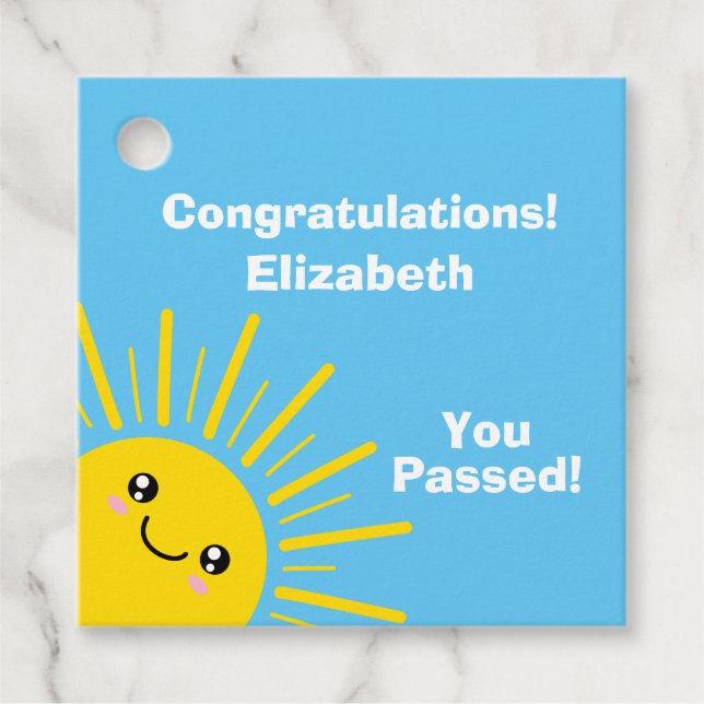 Sunshine Congratulations Favour Tags (Front)