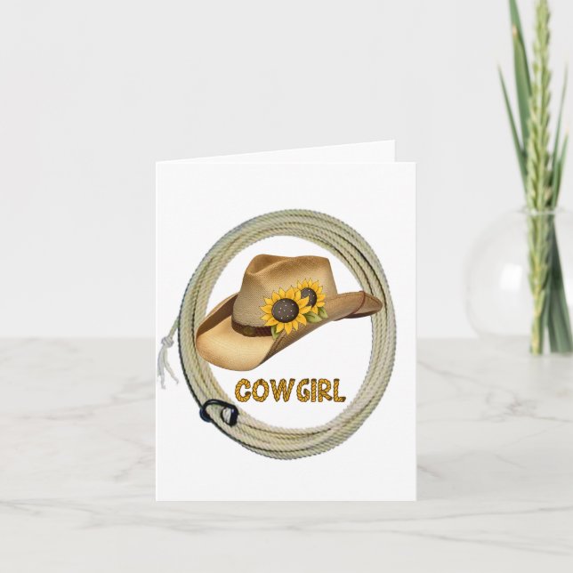 Sunshine Cowgirl Note Card (Front)