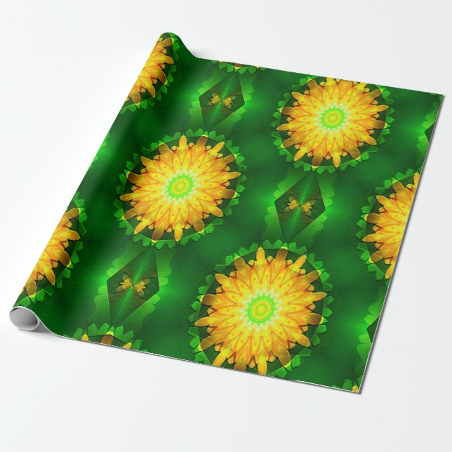 Sunshine Dahlias.... Wrapping Paper (Unrolled)