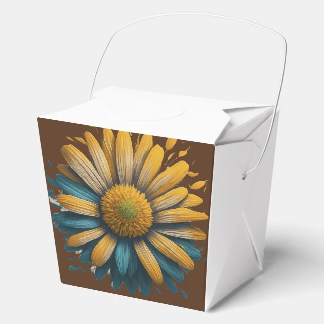 Sunshine Daisy  radiant  design cap Favor Box (Front)